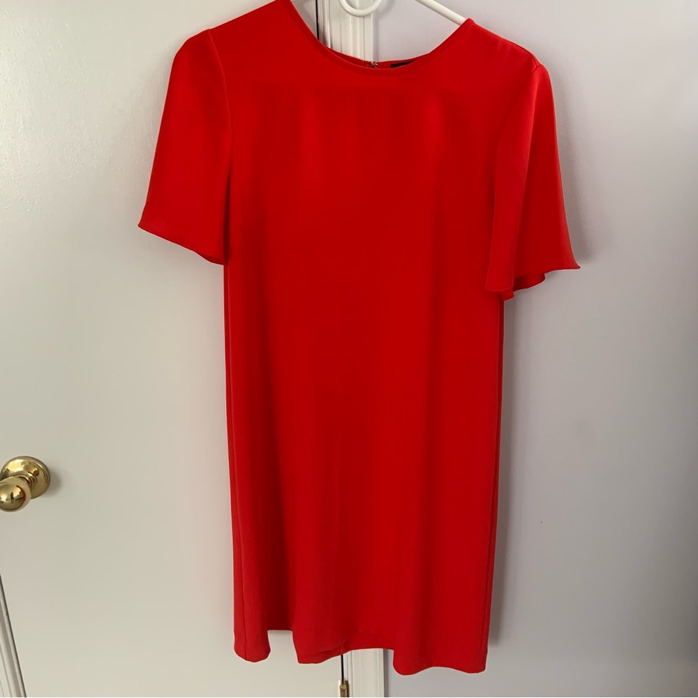 Ann Taylor Flowy Red Mini Dress